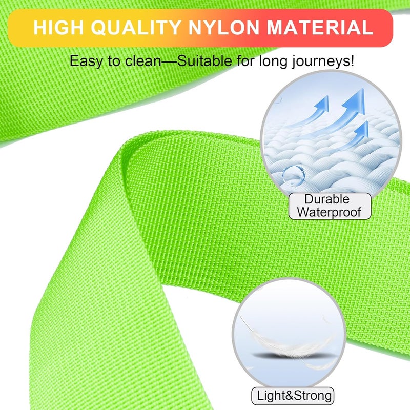 collwait Luggage Straps for Suitcases TSA Approved, Travel Belt Suitcase Belt, Suitcase Straps TSA Approved, Luggage Belt Strap TSA Approved, Travel Straps for Luggage, 4Pcs Luggage Band Orange, Green - Image 5